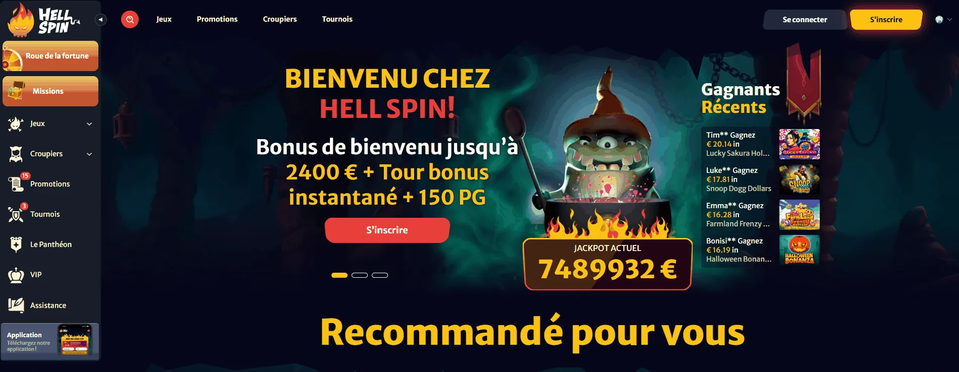 Hell Spin Online Casino Casino en ligne Hell Spin