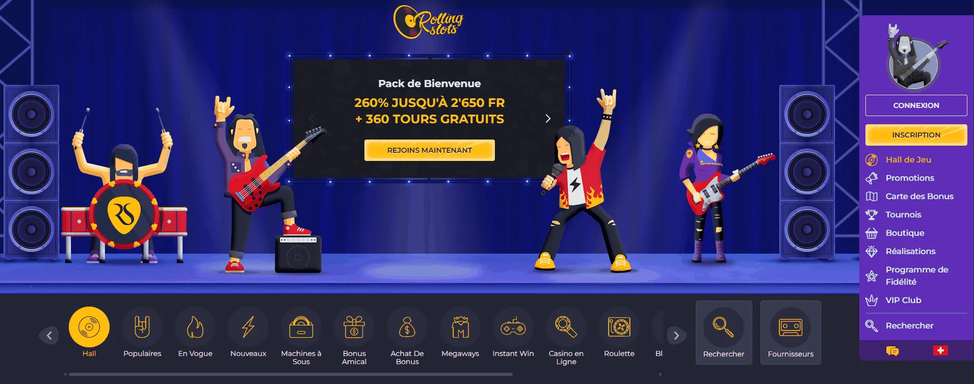 Rolling Slots Online Casino Casino en ligne Rolling Slots