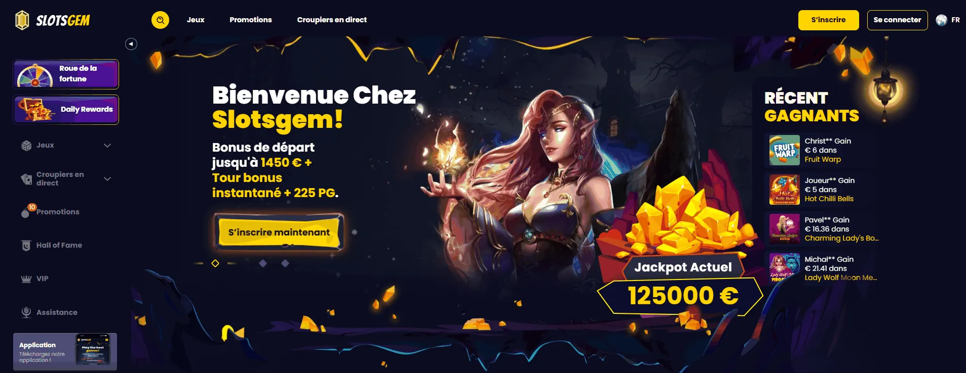 SlotsGem Online Casino Casino en ligne SlotsGem